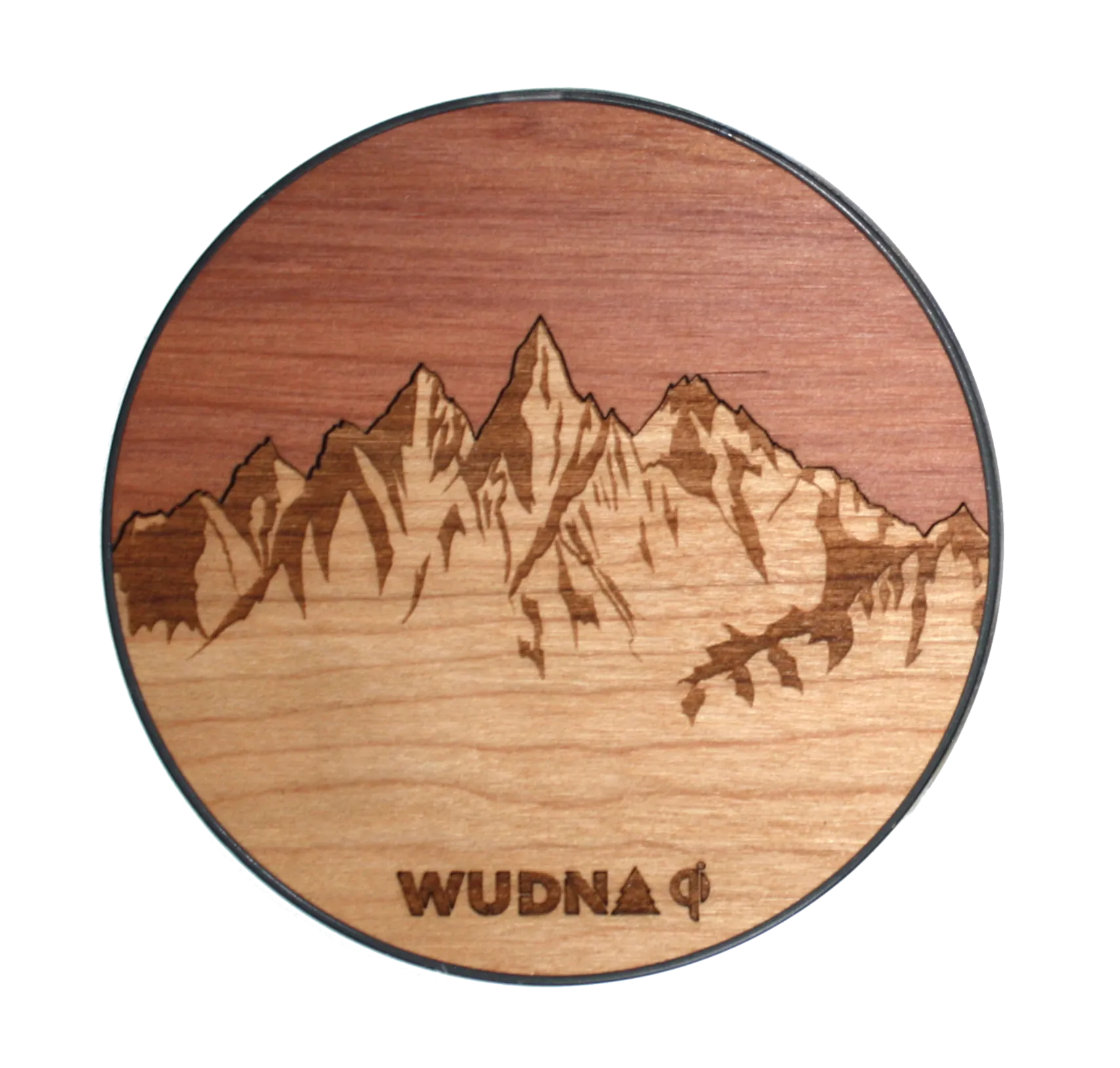 Wooden Qi Wireless Fast Charger - Sawtooth Mountains Edition
