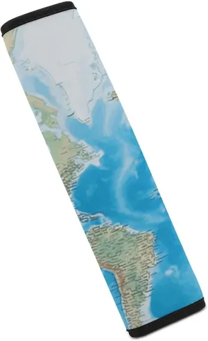 World Map Auto Seat Belt Cover 1PCS Universal Car Seat Belt Shoulder Protector Pad, Protect Your Shoulders and Neck for Car Seat Belt, Shoulder Bag, Backpack