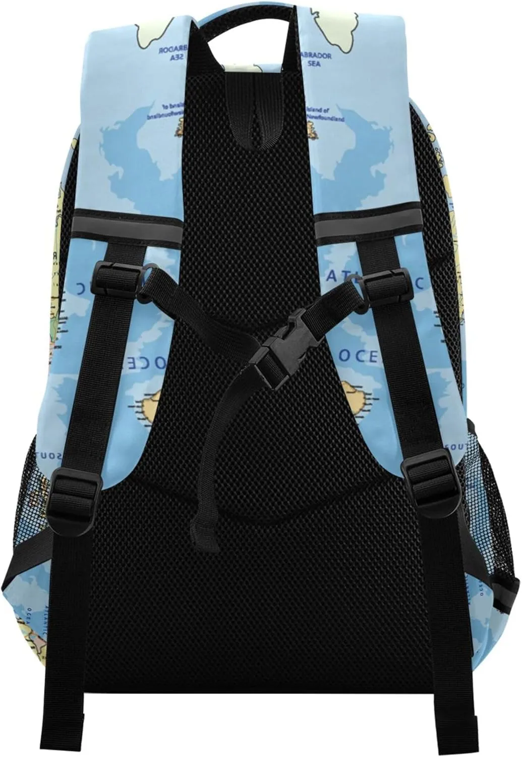 World Map Printing Backpack for Student Kids Rucksack Boys Girls School Bag Travel Daypack