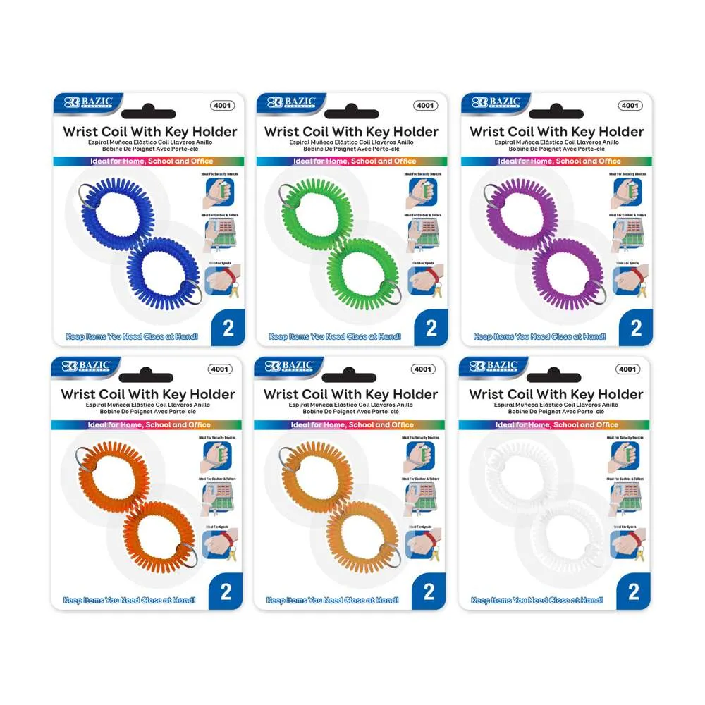 Wrist Coil w/ Key Holder (2/Pack)