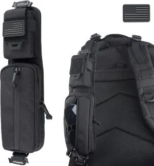 WYNEX Molle Accessories Pouch of Double Zipper Pocket Version, Backpack Strap Pouch Shoulder Strap Molle Attachment Tactical Accessories Bag Shoulder Starps Zipper Pocket Additional Phone Holder