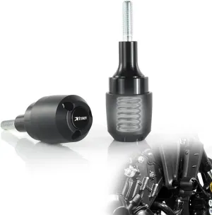 Xitomer Spring Cushion Frame Sliders Compatible with MT07 FZ07 FJ-07 Tracer 700 MT-07 XSR700 YZF-R7 Falling Crash Protector Guards No Cut Frame Sliders (Black)