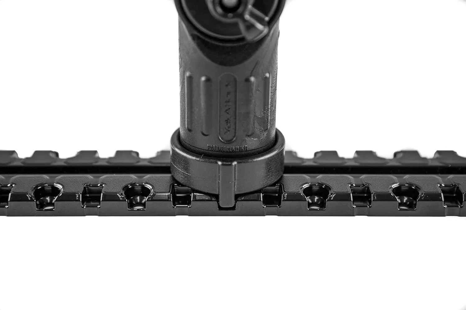 YakAttack GridLoc MightyMount XL 12” Track Mount | 10.5” Usable Kayak Rail Accessory with Hardware | Compatible with BlackPak Pro & Kayak Track Systems | Durable Marine-Grade Gear Mount | Made in USA