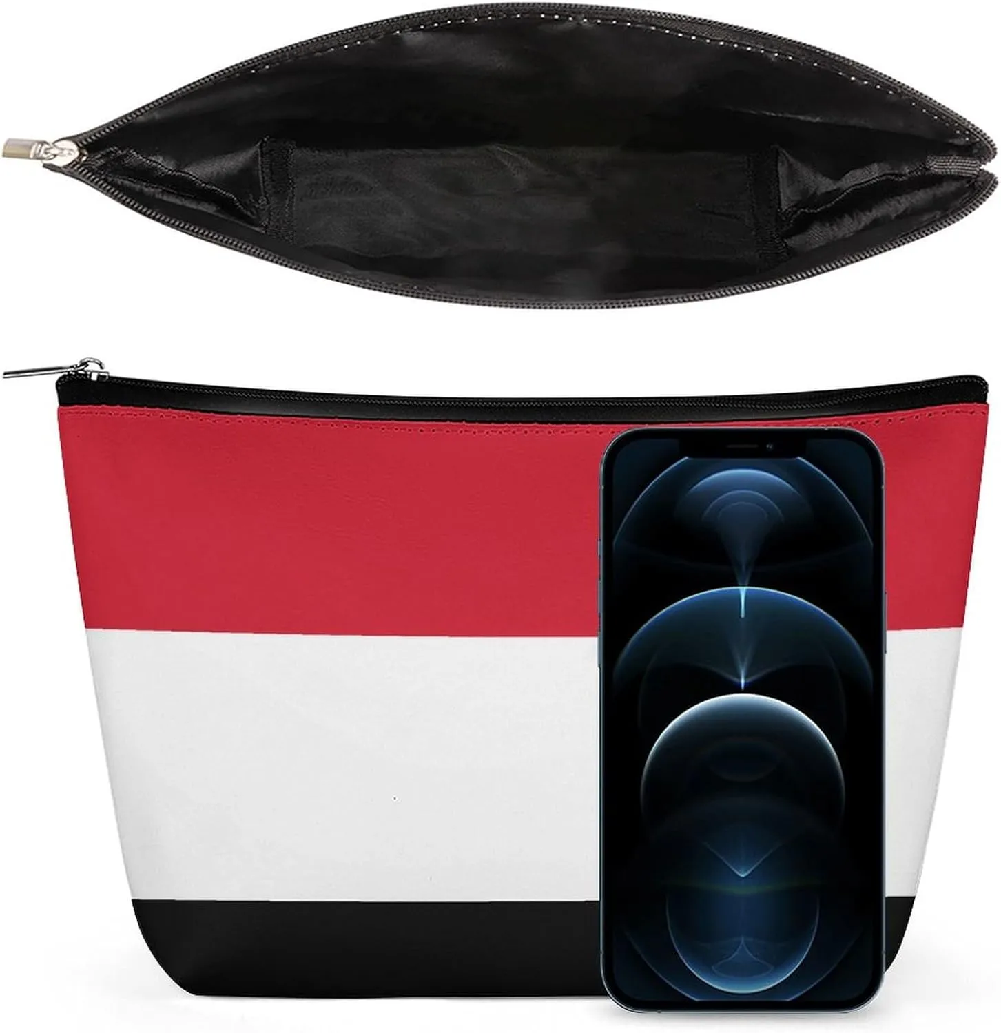 Yemen Flag Portable Makeup Pouch for Purse Waterproof Cosmetic Bag Travel Organizer for Girls