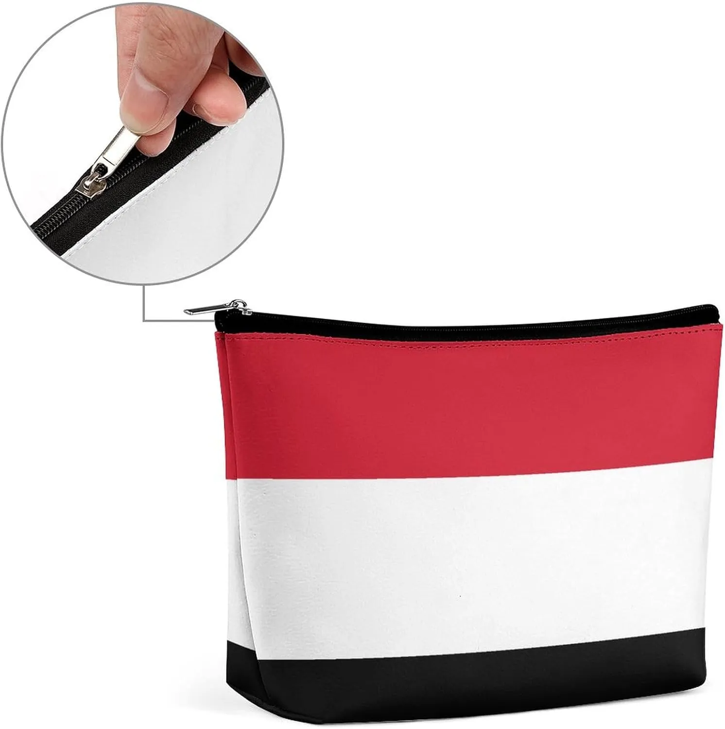 Yemen Flag Portable Makeup Pouch for Purse Waterproof Cosmetic Bag Travel Organizer for Girls