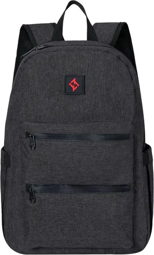 zazzy Smell Proof Backpack Lockable Carbon Fiber Odor Proof Backpack, Backpack with Lock, Travel Backpack Daypack Black