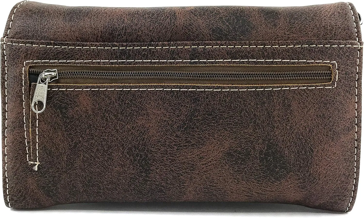 Zelris Autumn West Fringe Concho Women Crossbody Wrist Trifold Wallet