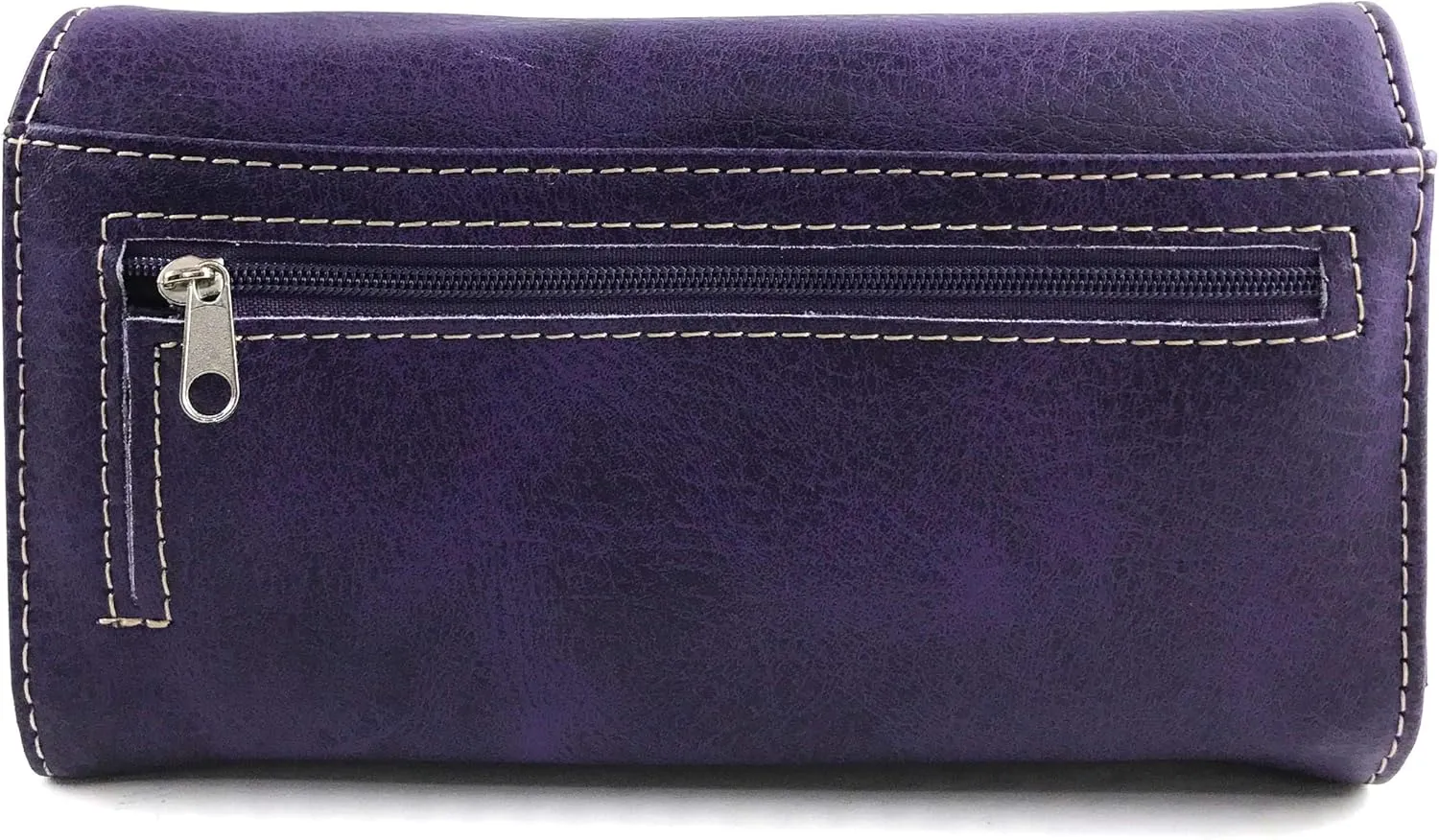 Zelris Fall Fern Leaf Western Cross Women Crossbody Wrist Trifold Wallet