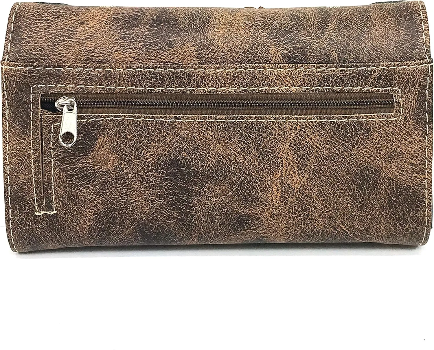 Zelris Western Mustang Horse Turquoise Women Crossbody Wrist Trifold Wallet